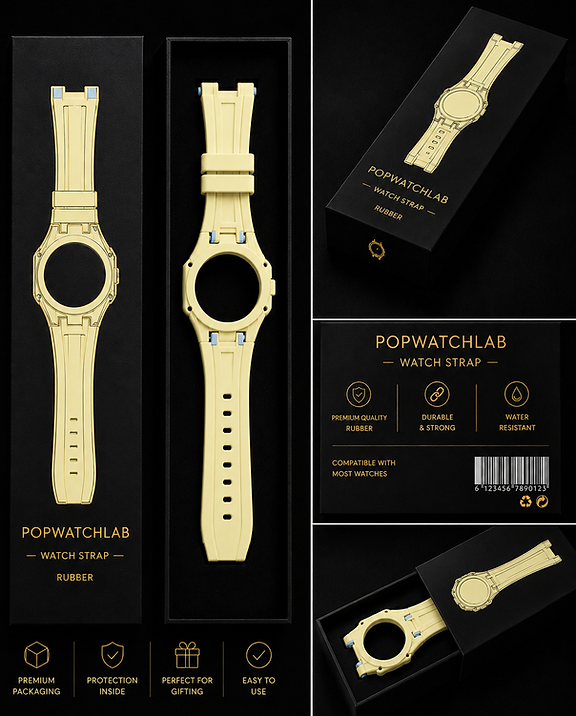 The Light Green Royal pop rubber strap
