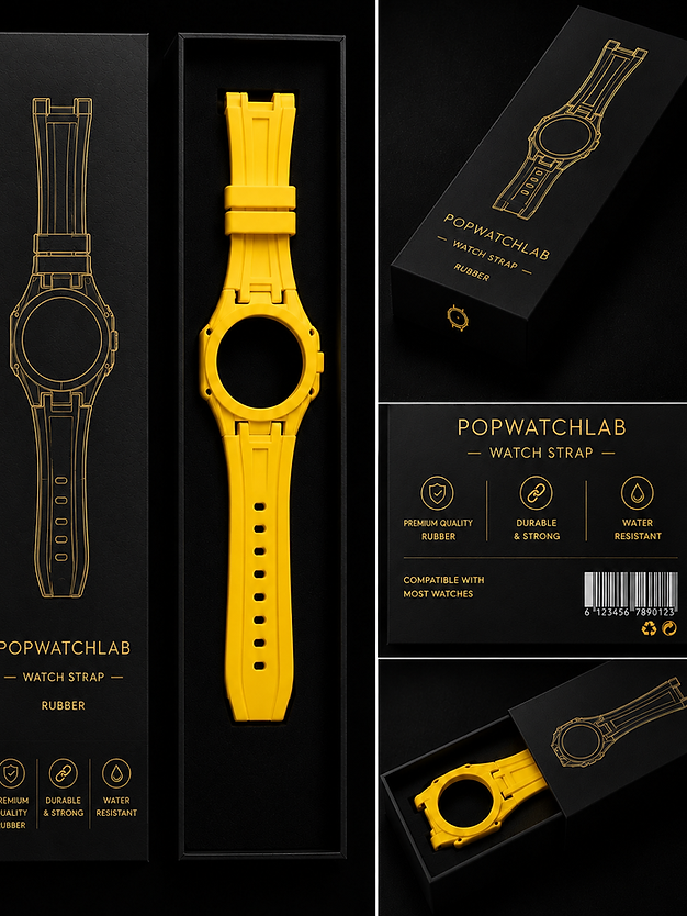 The Yellow Royal pop rubber strap